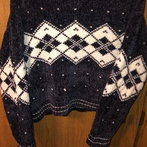 Cropped Chenille Sweater